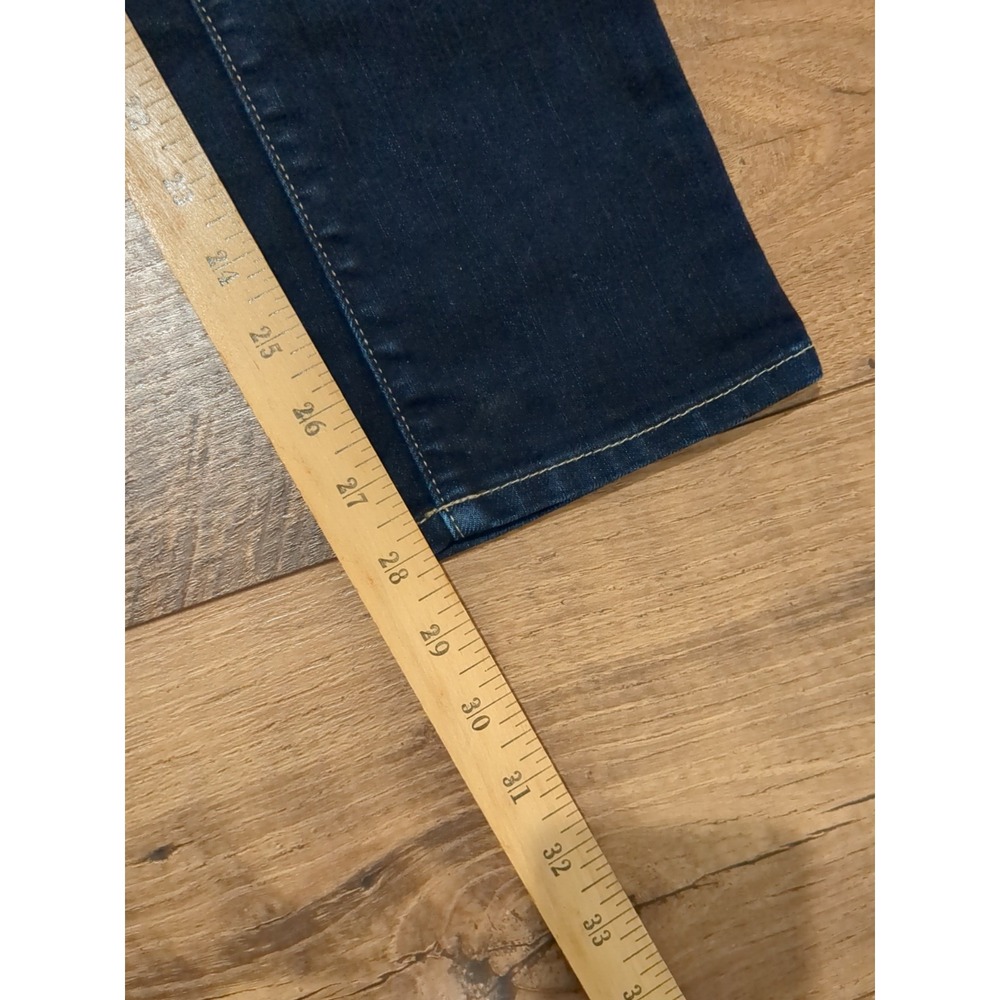Abercrombie & Fitch Women's Blue Erin Dark Wash Stretch Skinny Jeans Size 28x28 - Picture 4 of 10